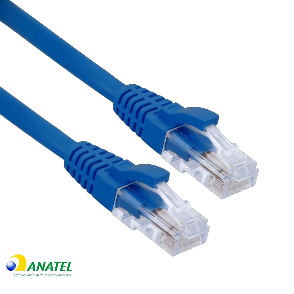 Patch Cord Cat5e U/UTP Azul 5,0 Metros